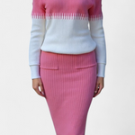 Two-Tone Long Sleeve Midi Knit Dress Ensemble, photo 10