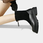 Women's Cleated Sole Boots with Faux Fur Trim, photo 11