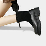 Women's Cleated Sole Boots with Faux Fur Trim, photo 11