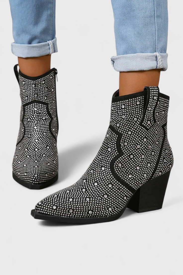 Zippered Patchwork Boots with Durable Sole, photo 4