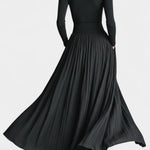Black High-Neck Set with Pleated Skirt, photo 4