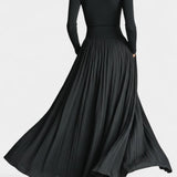 Black High-Neck Set with Pleated Skirt, photo 4