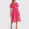 Elanqi Elegant Midi Dress in Pink