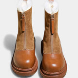 Women's Cleated Sole Boots with Faux Fur Trim, photo 4