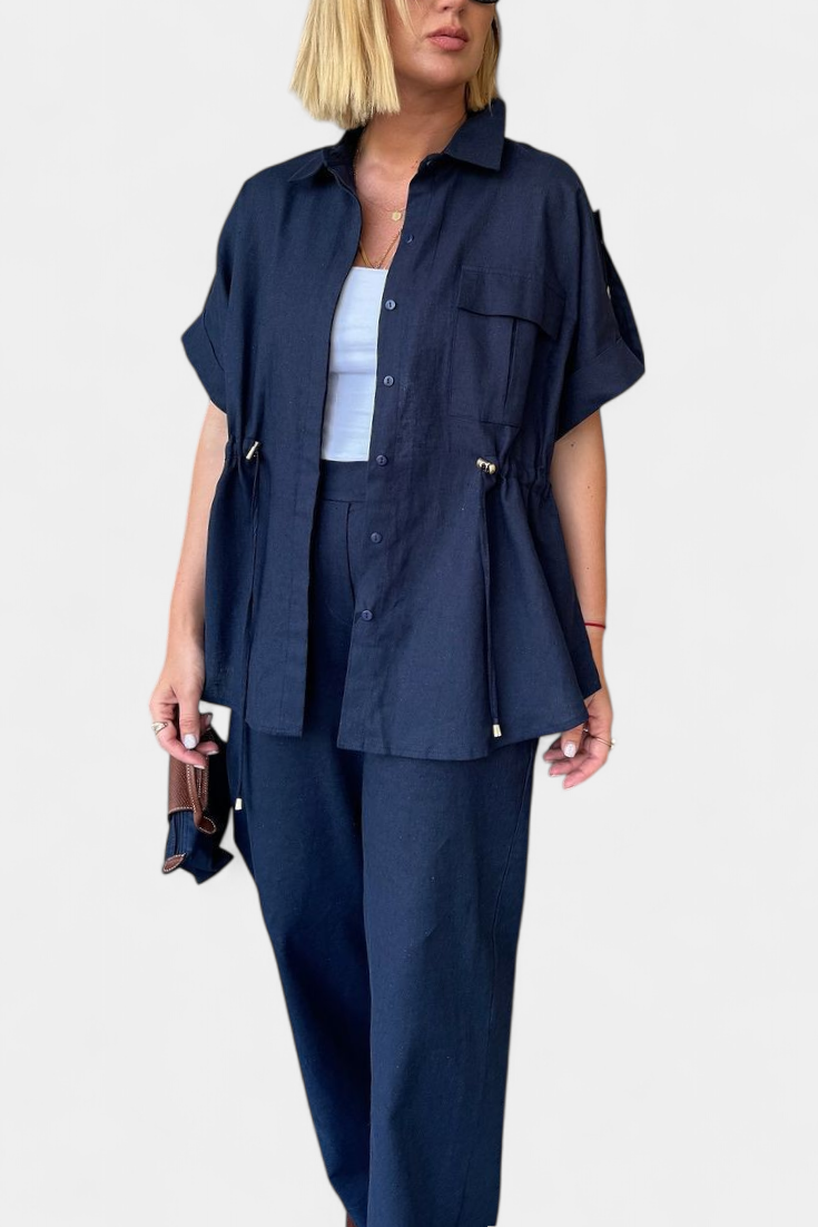 Relaxed Fit Two-Piece Linen and Cotton Set, photo 2