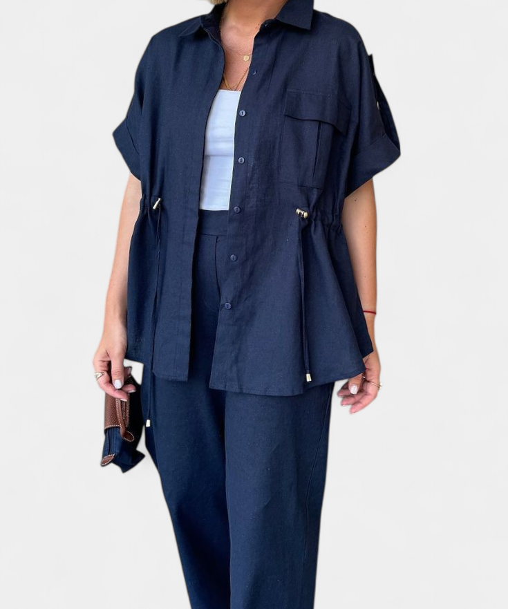 Relaxed Fit Two-Piece Linen and Cotton Set, photo 2