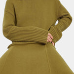 High Neck Sweater and Ribbed Maxi Skirt Set, photo 2