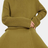 High Neck Sweater and Ribbed Maxi Skirt Set, photo 2