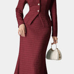 Round Neck Blouse with Midi Mermaid Skirt, photo 4