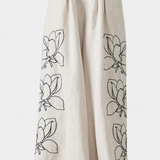 Puff Sleeve Blouse & Wide-Leg Floral Linen Pants Set, photo 6
