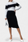 Two-Tone Long Sleeve Midi Knit Dress Ensemble in Black