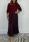 Maeliq Elegant Maxi Dress in Burgundy