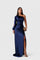 Alionessah Elegant Maxi Dress in Navy Blue