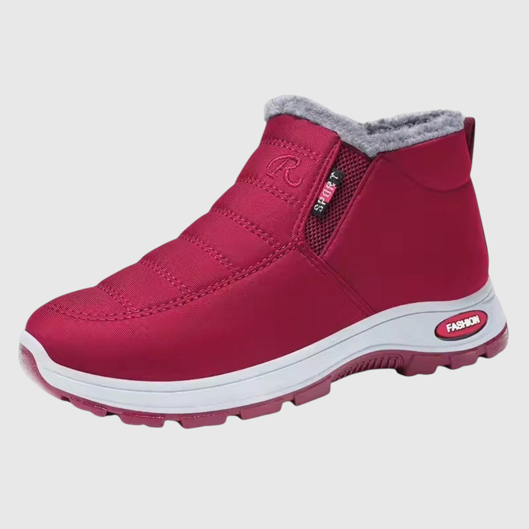 Sianna waterproof winter ankle boots in Red