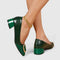 Olyzabeth Comfortable Loafers in Green