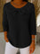 Women's Sweater with Bow and Round Neckline in Black