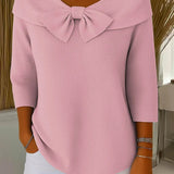Women's Pink Bow Sweater