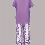 Women's Casual Leaf Print Two Piece Set, photo 10
