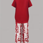 Women's Casual Leaf Print Two Piece Set, photo 12