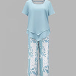 Women's Casual Leaf Print Two Piece Set, photo 7