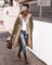 Women's Reversible Warm Cape in Olive Green