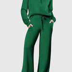 Women's Lightweight Casual Two-Piece Outfit in Green