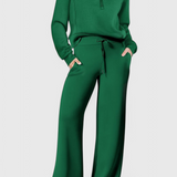 Women's Lightweight Casual Two-Piece Outfit in Green