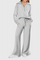 Women's Lightweight Casual Two-Piece Outfit in Light Gray