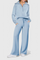 Women's Lightweight Casual Two-Piece Outfit in Light Blue