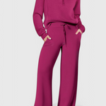 Women's Lightweight Casual Two-Piece Outfit in Pink