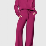 Women's Lightweight Casual Two-Piece Outfit in Pink