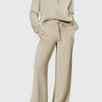 Women's Lightweight Casual Two-Piece Outfit in Apricot