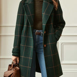 Women's Plaid Wool-Blend Lapel Coat, photo 5
