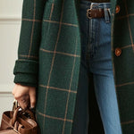 Women's Plaid Wool-Blend Lapel Coat, photo 3