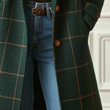 Women's Plaid Wool-Blend Lapel Coat, photo 2