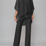 Women's Two-Piece Layered Set in Black