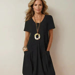 Women's Easy Casual Flow Midi Dress