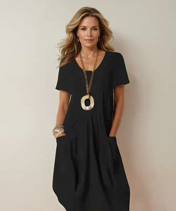 Women's Easy Casual Flow Midi Dress