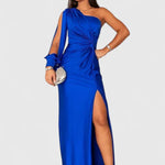 Alionessah Elegant Maxi Dress in Electric Blue
