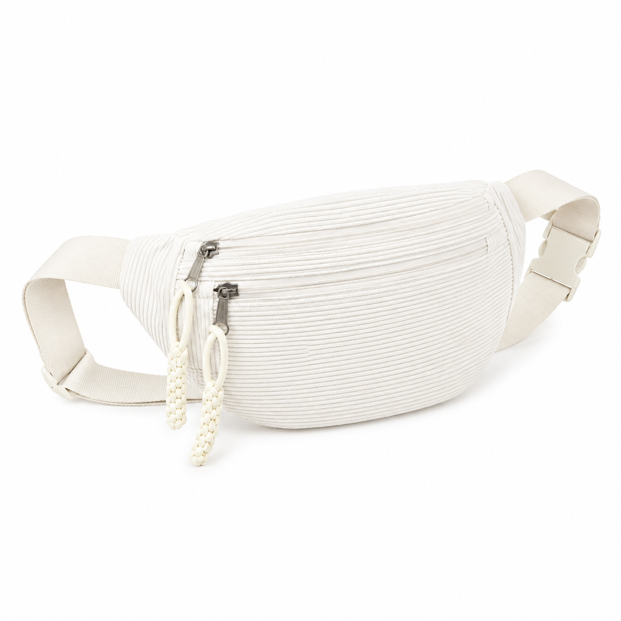 Women's Corduroy Shoulder Bag in White