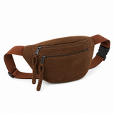 Women's Corduroy Shoulder Bag in Brown