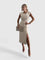 Betty Elegant Midi Dress in Beige