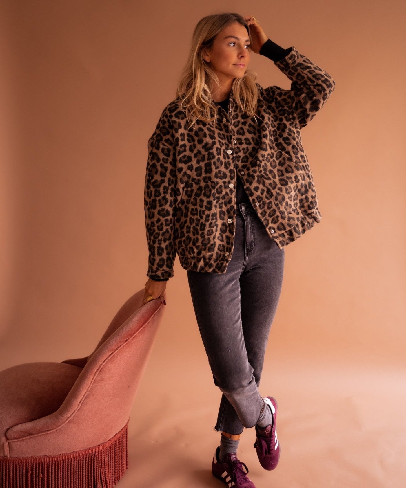 Women's Leopard-Print Shirt Jacket, photo 2