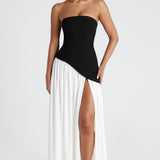 Marisela Sophisticated Maxi Dress in Black