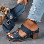 Women's Chic and Comfortable Comfort Sandals in Blue
