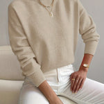 Women's Elegant Warm Sweater in Beige
