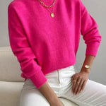Women's Elegant Warm Sweater in Pink