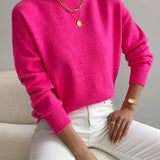 Women's Elegant Warm Sweater in Pink