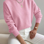 Women's Elegant Warm Sweater in Light Pink
