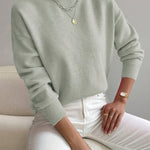 Women's Elegant Warm Sweater in Light Green